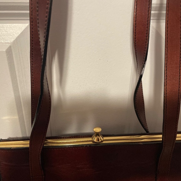Oroton Vintage Cowhide frame Tote w/ detached original price tag Retail $345 - Picture 6 of 9